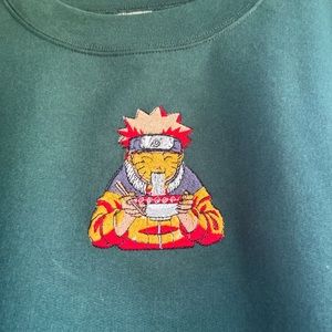 Naruto eating ramen crewneck